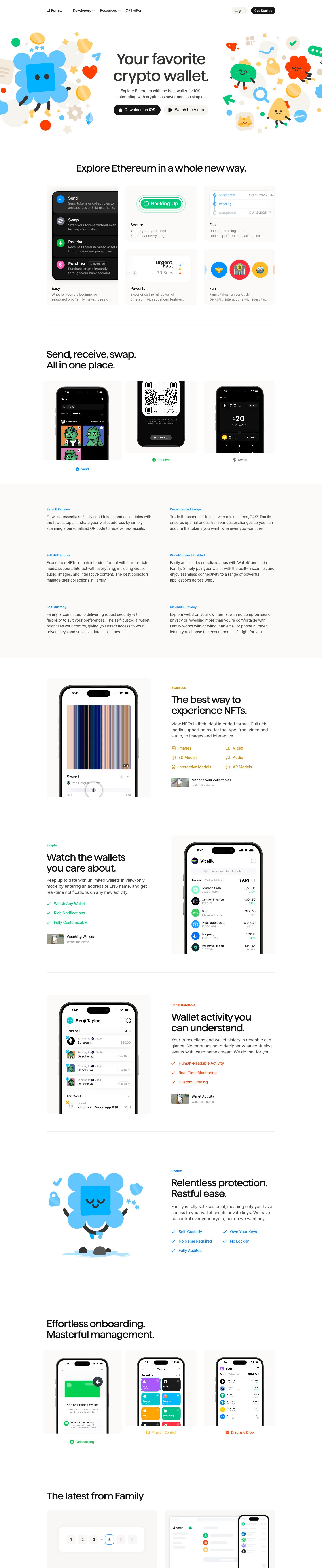 The full Family homepage
