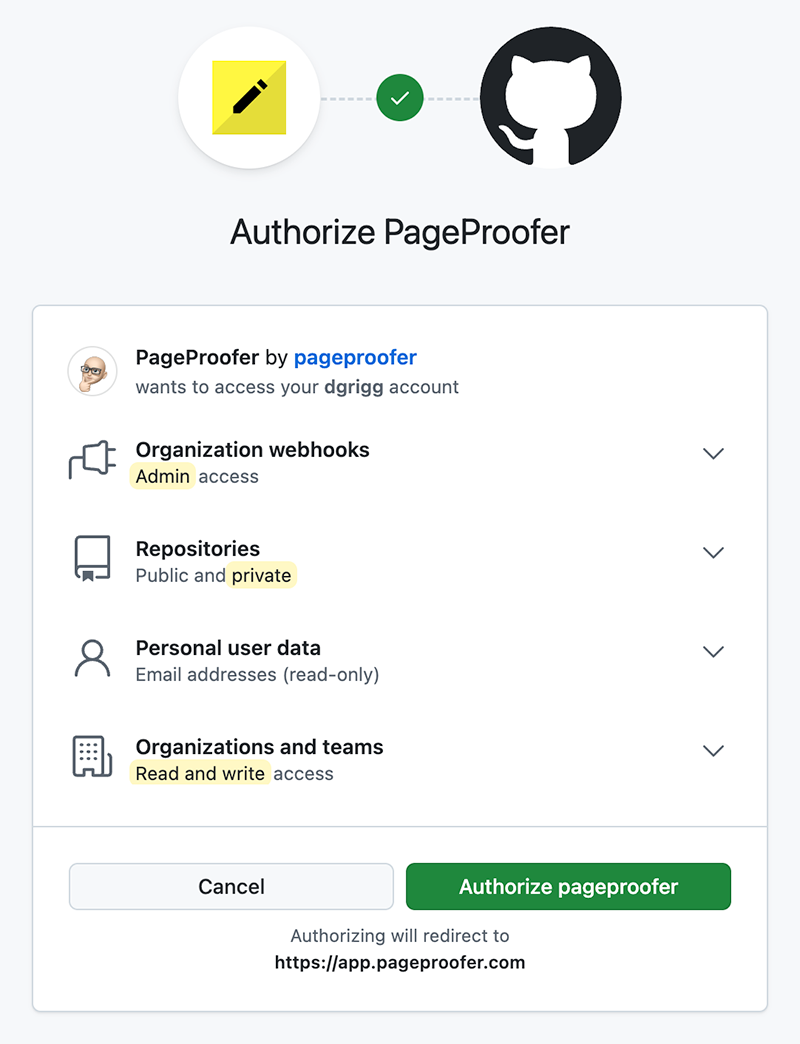 GitHub Integration Auth