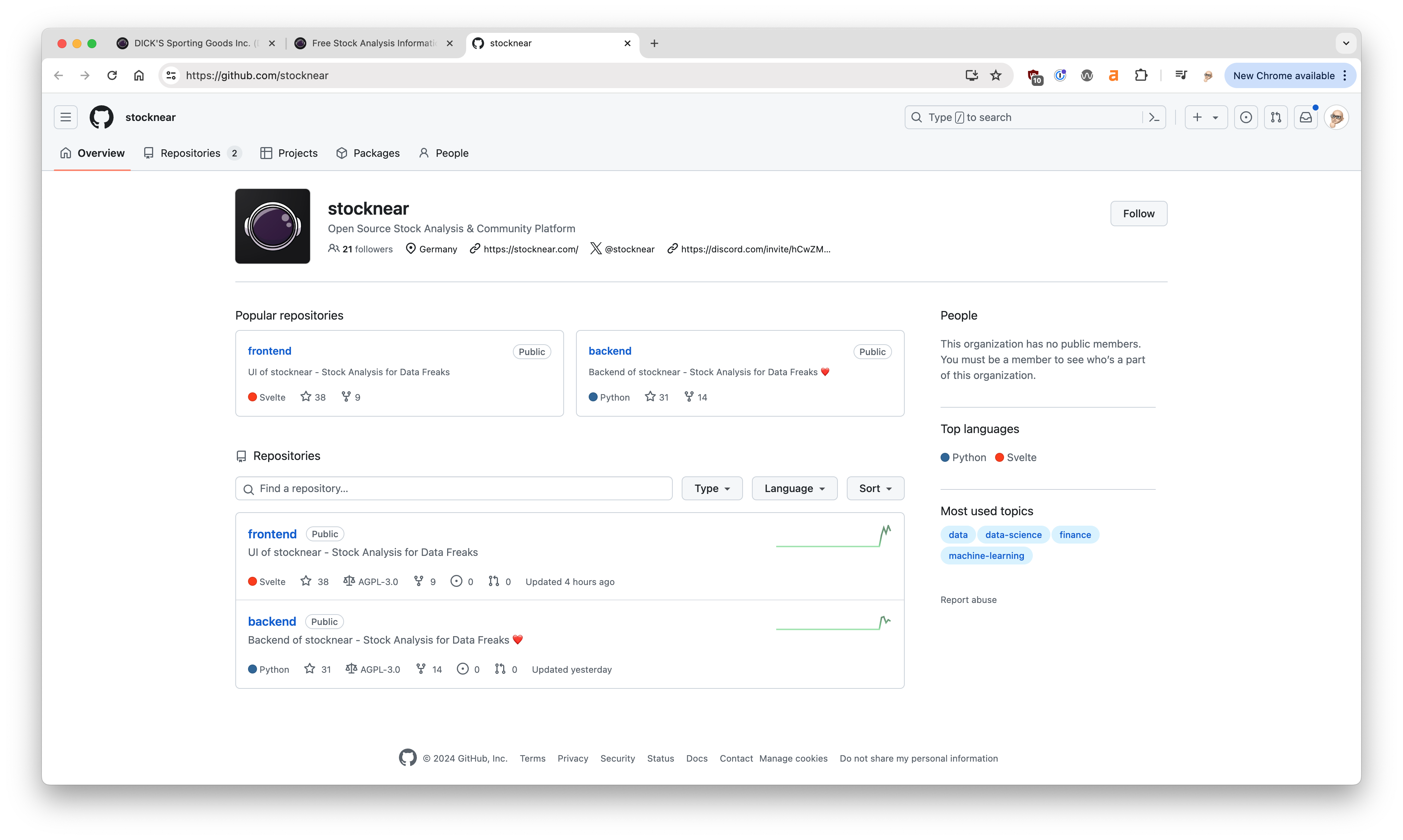 Stocknear github